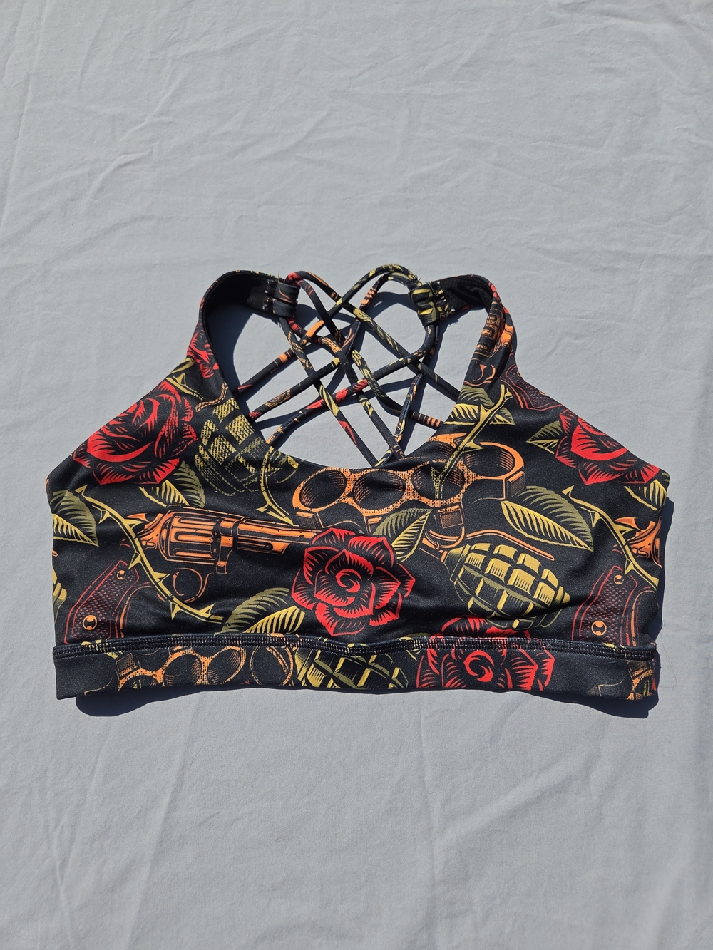 Constantly Varied Gear CVG Dressed To Kill Butterfly Back Sports Bra M VGUC